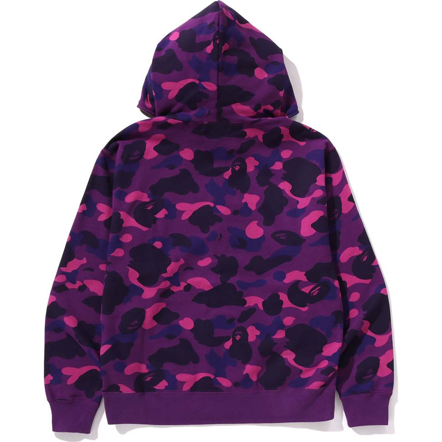 ONE POINT COLOR CAMO CROPPED FULL ZIP HOODIE