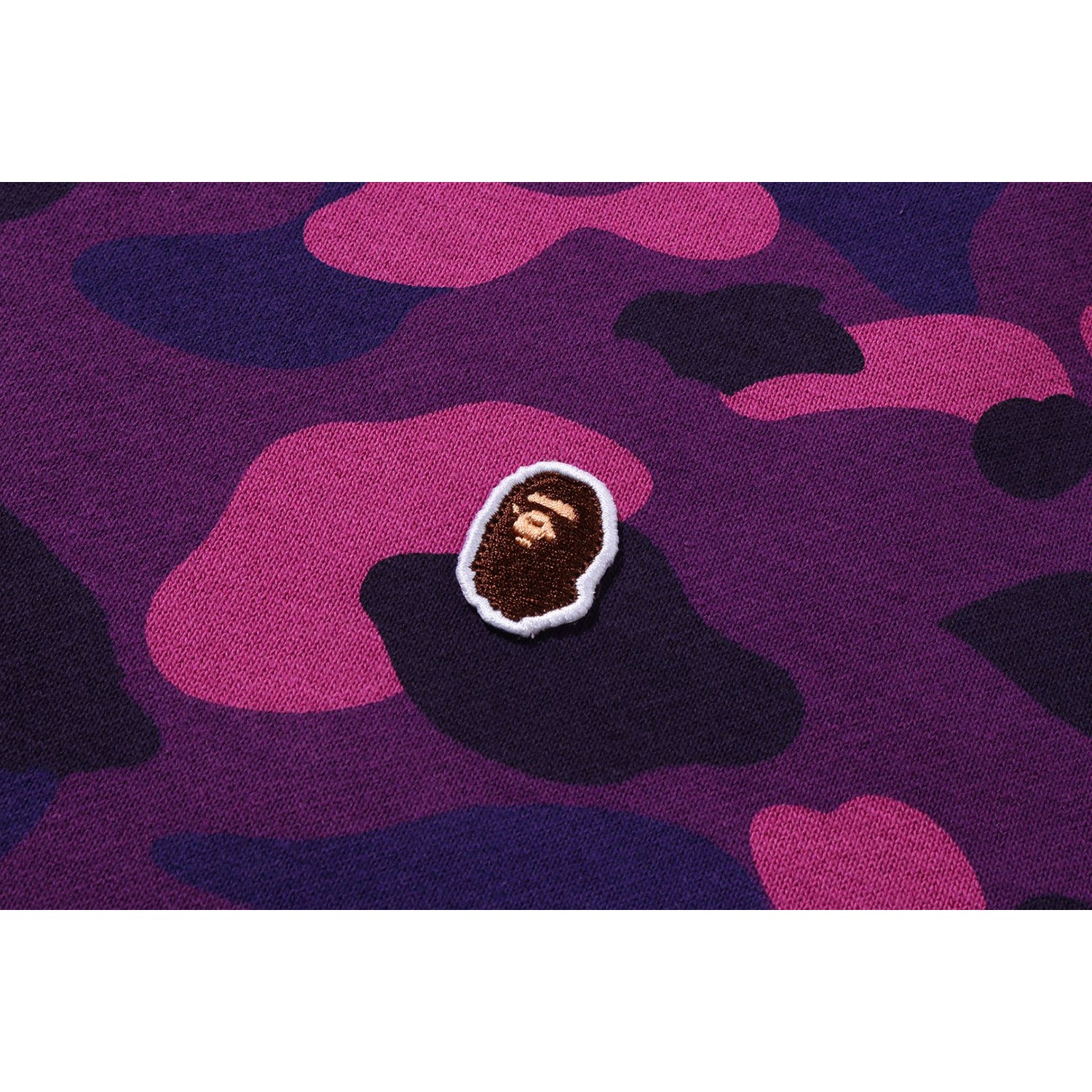 ONE POINT COLOR CAMO CROPPED FULL ZIP HOODIE