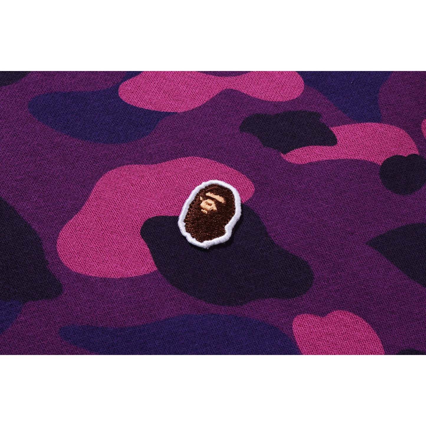 ONE POINT COLOR CAMO CROPPED FULL ZIP HOODIE