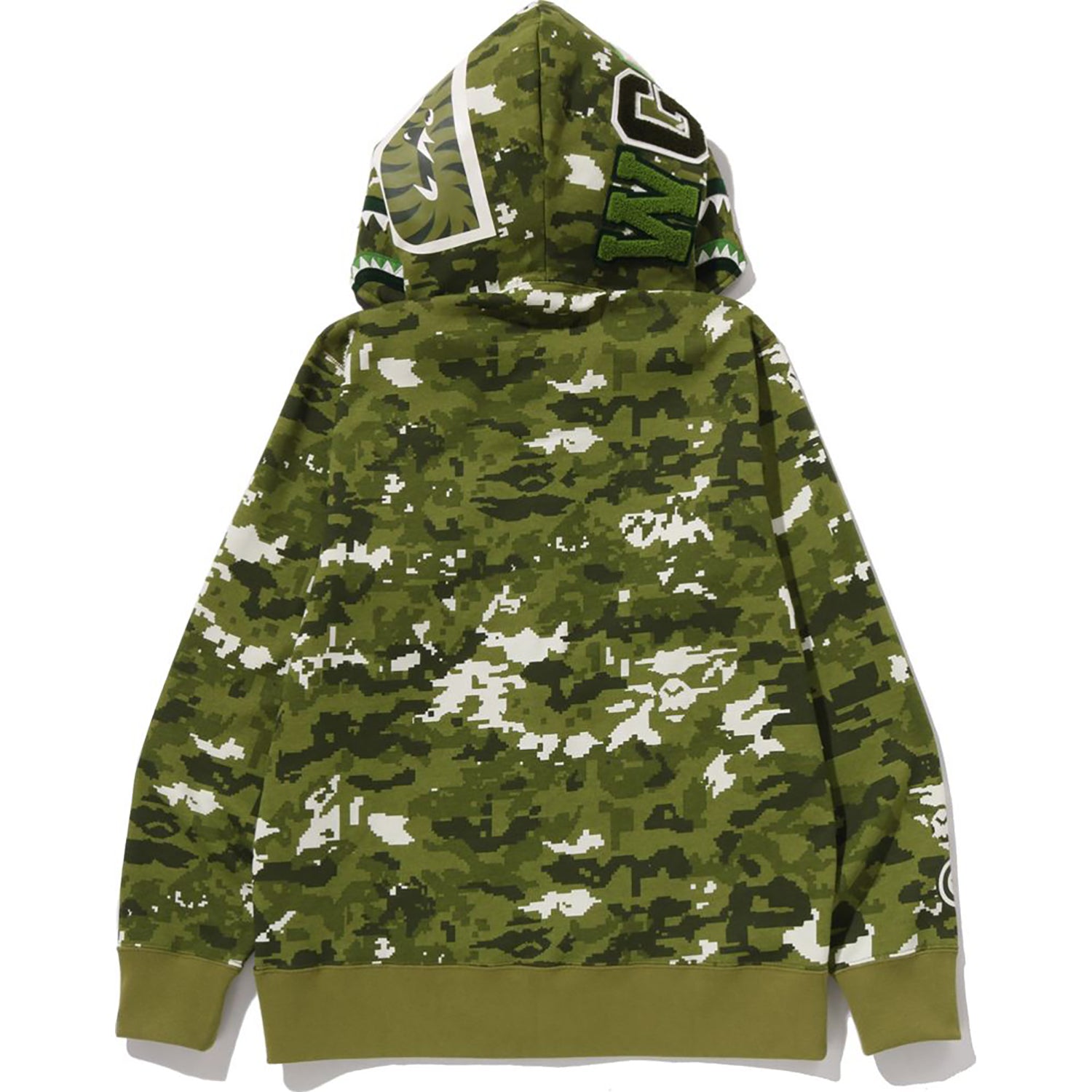 MULTI PIXEL CAMO SHARK REGULAR FIT FULL ZIP HOODIE MENS