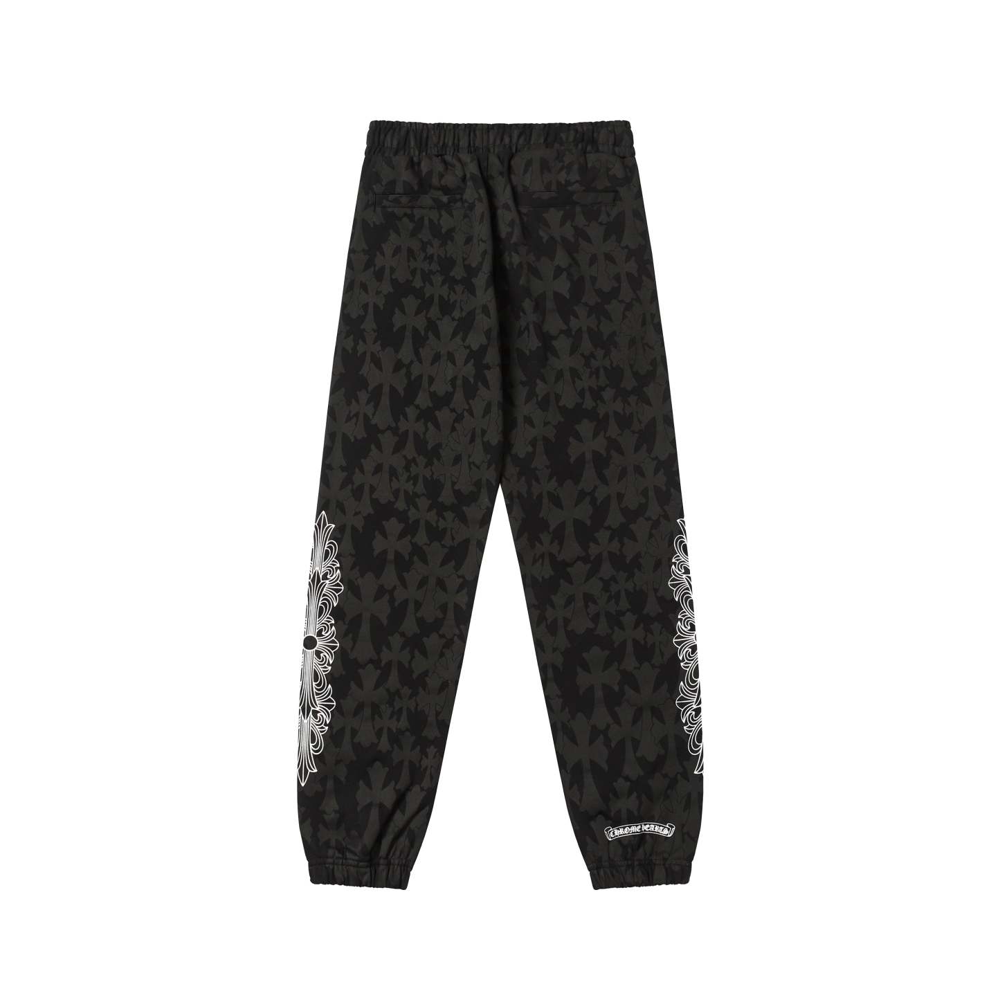 Chrome Hearts Black Tonal Monogram Horseshoe Logo Jogger Pants 1021