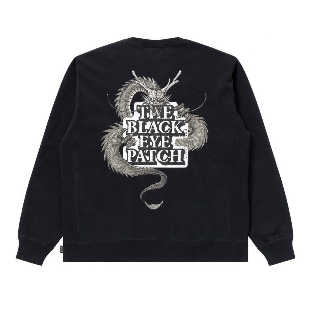BLACK EYE PATCH OG DRAGON CREW SWEAT BLACK