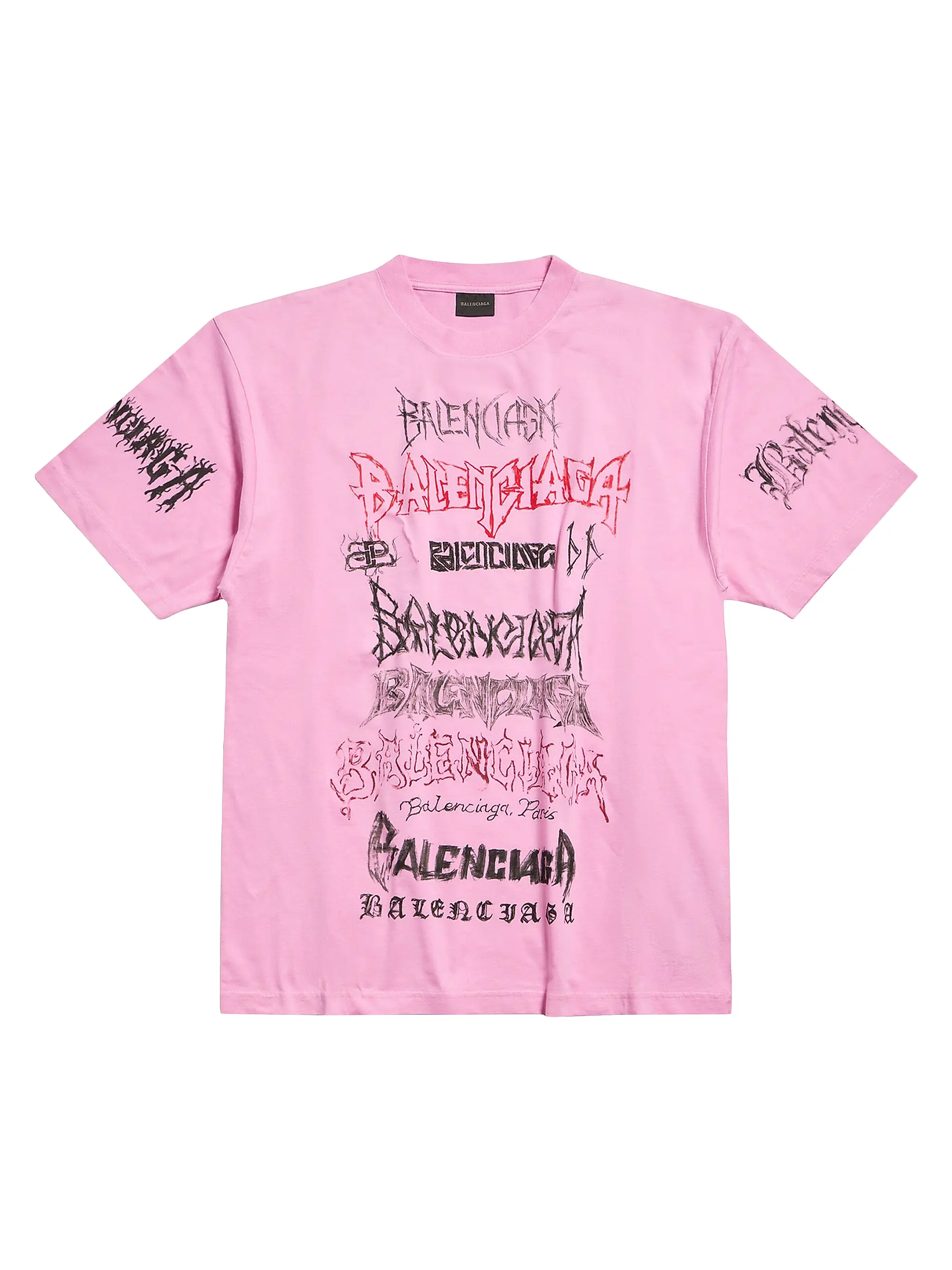 Balenciaga Diy Metal T-shirt Large Fit in White/black/red