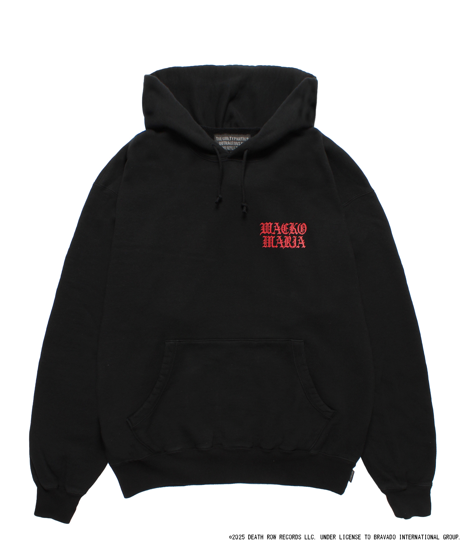 DEATH ROW RECORDS / GARMENT DYED HOODED BLACK