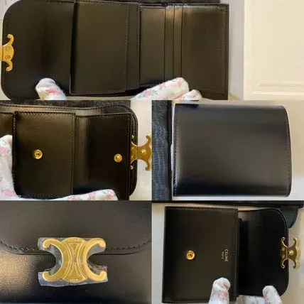 CELINE【入手困難】可愛い ★TRIOMPHE SMALL FLAP WALLET★ 全色