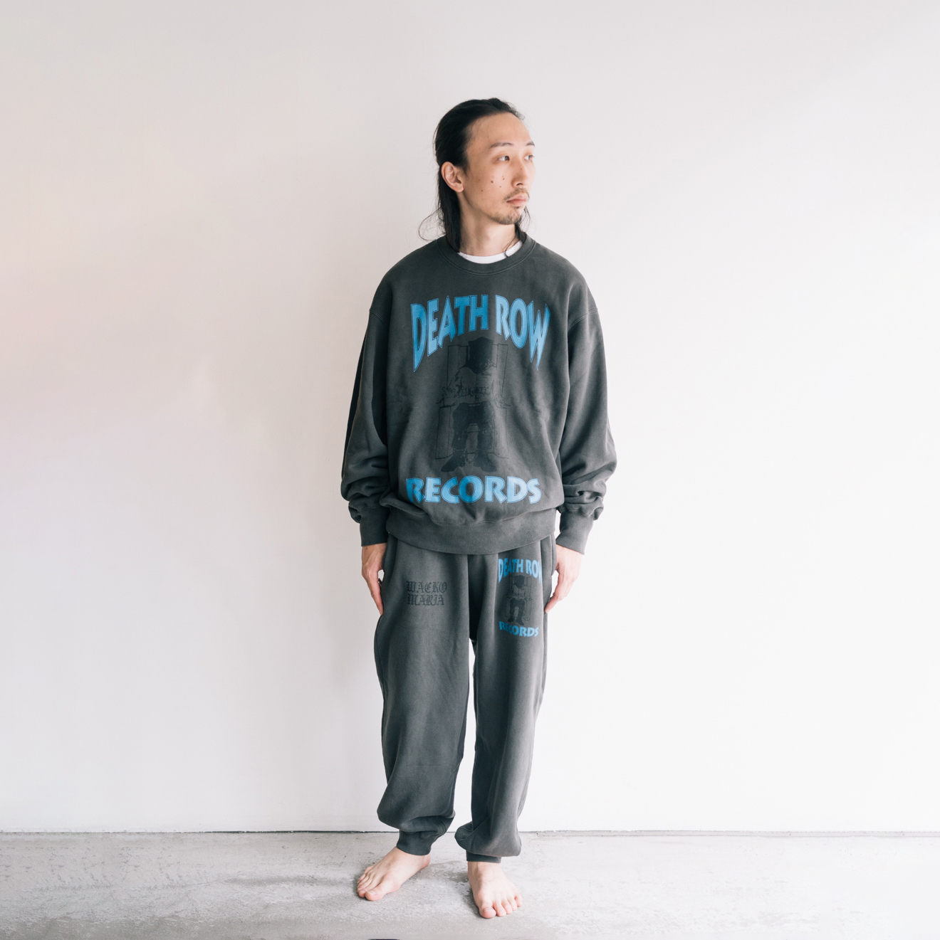 DEATH ROW RECORDS / GARMENT SWEAT SHIRT GRAY