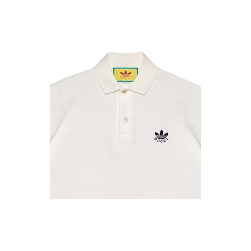 GUCCI x Adidas コットンピケ ポロシャツ