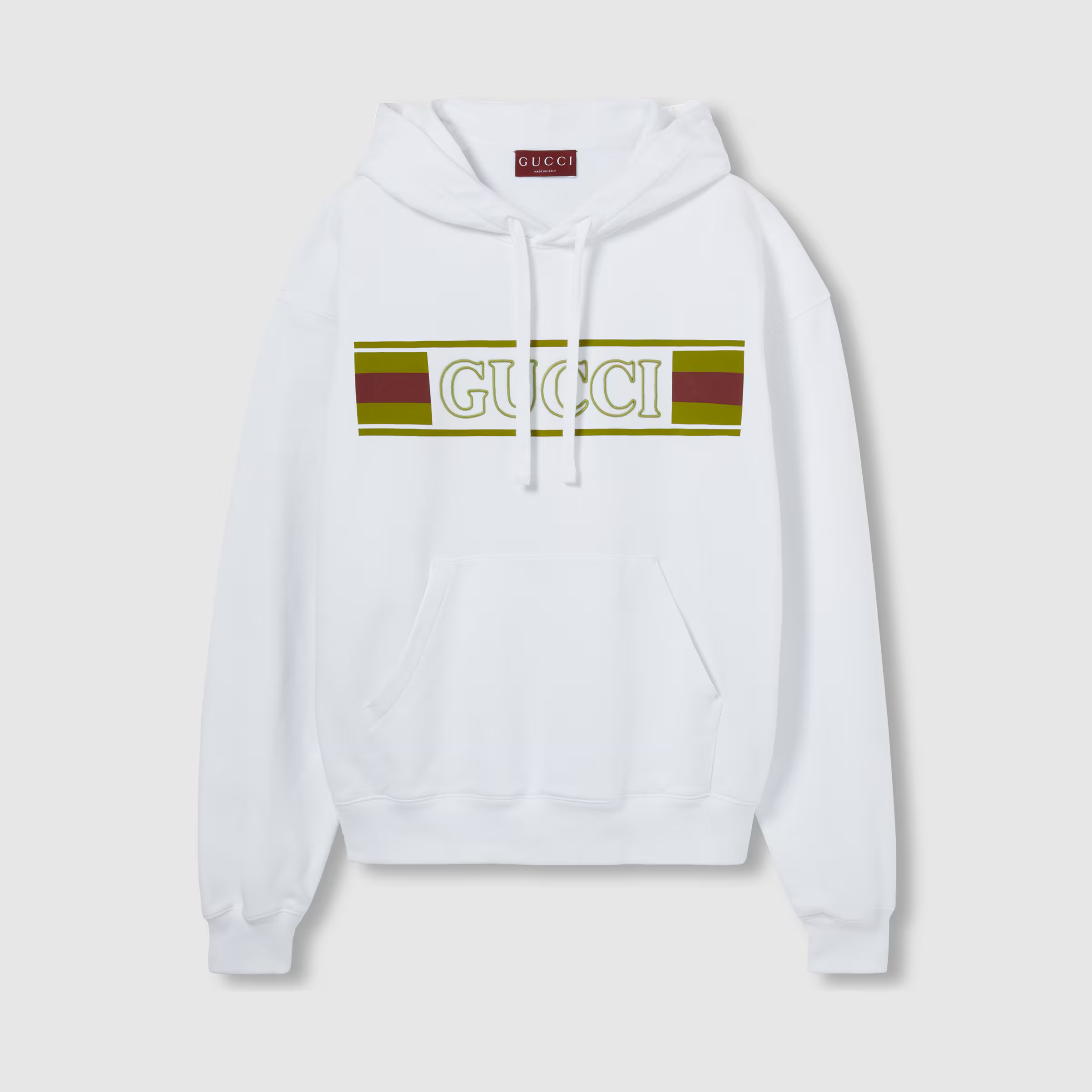 エンブロイダリー コットン フーデッド スウェットシャツ