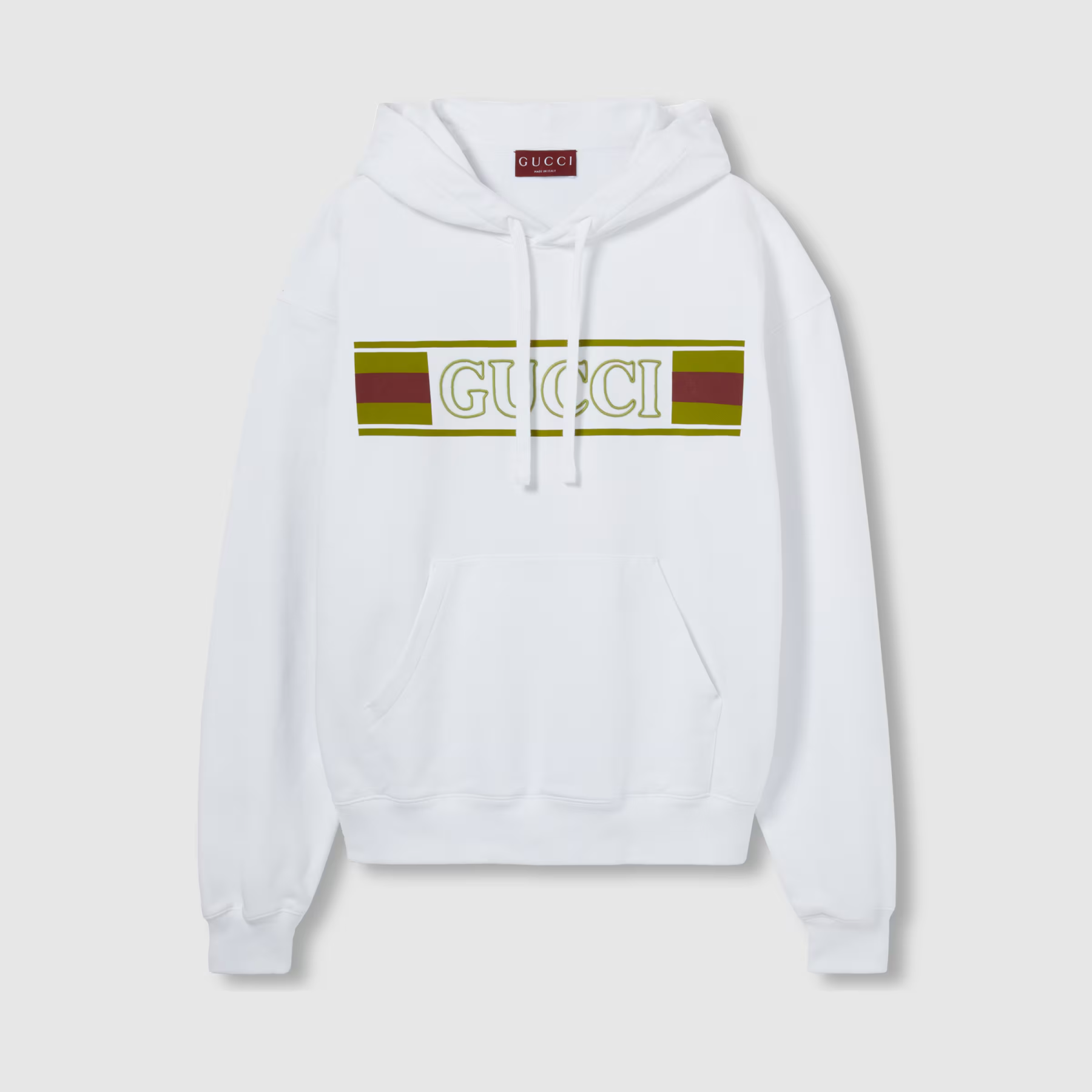 エンブロイダリー コットン フーデッド スウェットシャツ