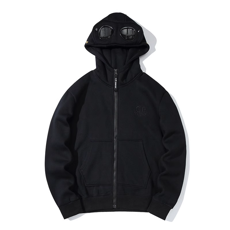 Diagonal Raised Fleece Goggle Sweatshirt カラー: Black