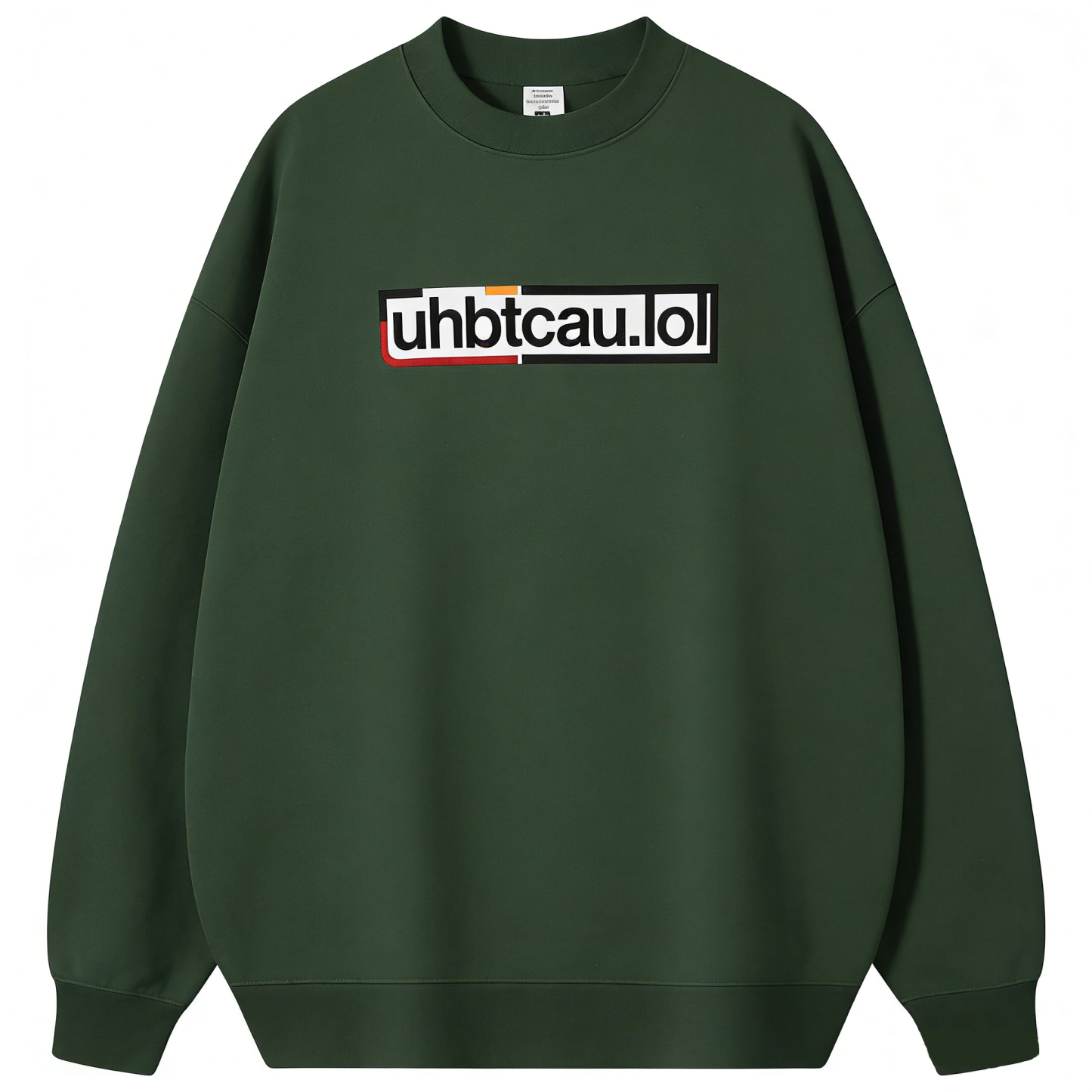 uhbtcau.lol ブランドのクルーネックスウェットシャツ、100% 純綿、420 ​​グラム。