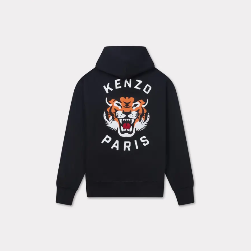 「ラッキータイガー」ジェンダーレスなオーバーサイズ刺繍パーカー