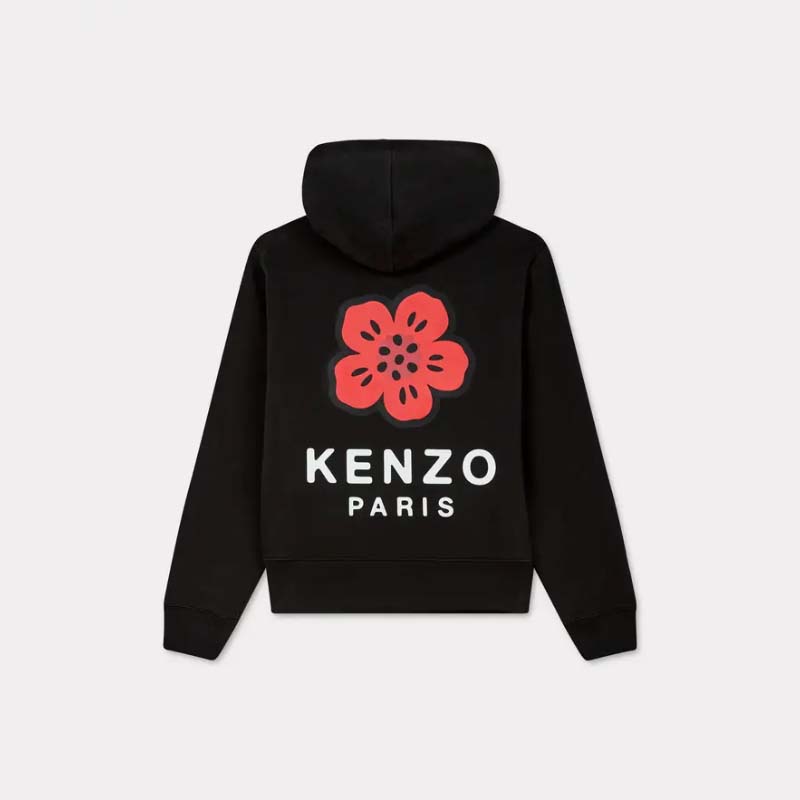 「ボケフラワー」刺繍パーカー