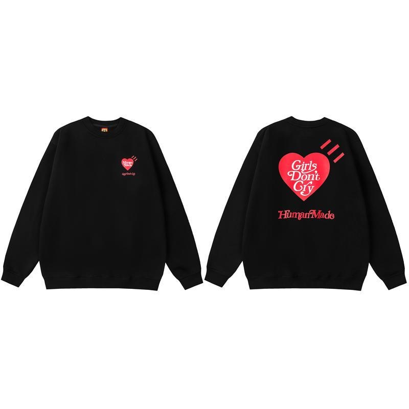 HUMAN MADE 秋冬 ラブプリント ラウンドネック スウェットシャツ 男女兼用 (#1)