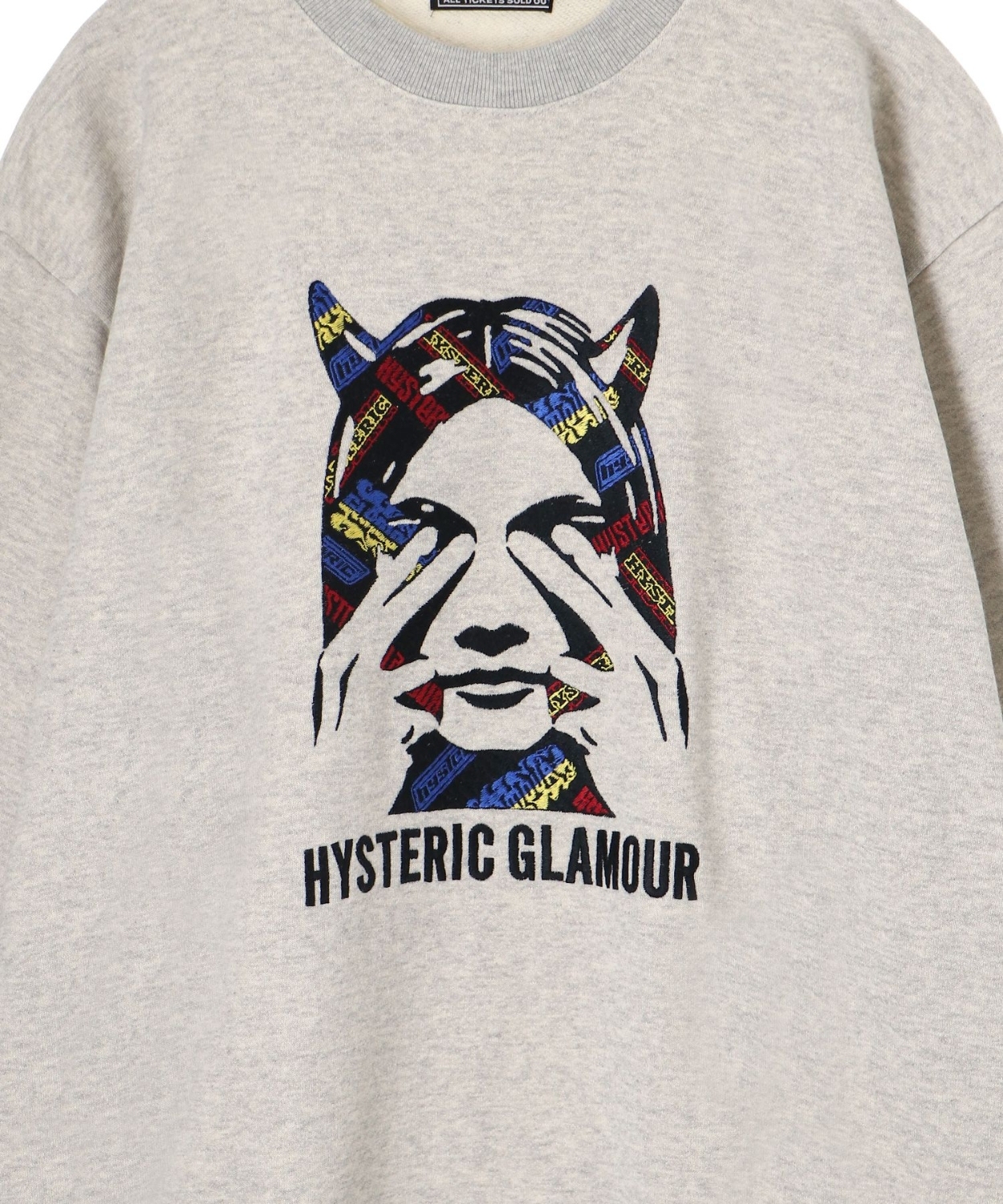 HYSTERIC GLAMOUR SEE NO EVIL 刺繍スウェットシャツ[ユニセックススタイル]
