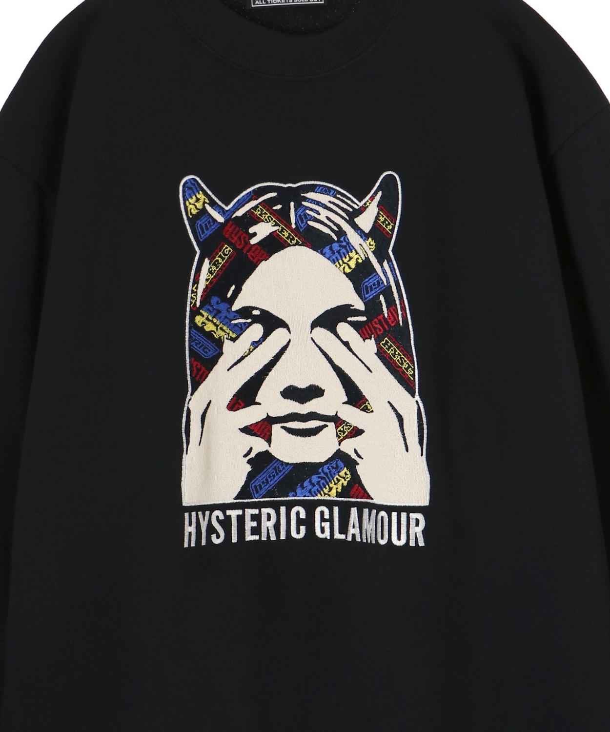HYSTERIC GLAMOUR SEE NO EVIL 刺繍スウェットシャツ[ユニセックススタイル]