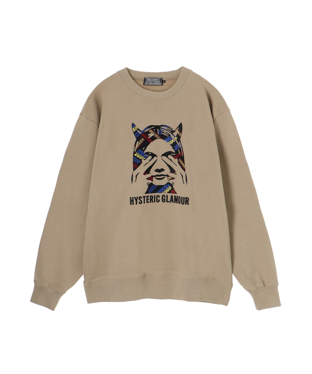 HYSTERIC GLAMOUR SEE NO EVIL 刺繍スウェットシャツ[ユニセックススタイル]
