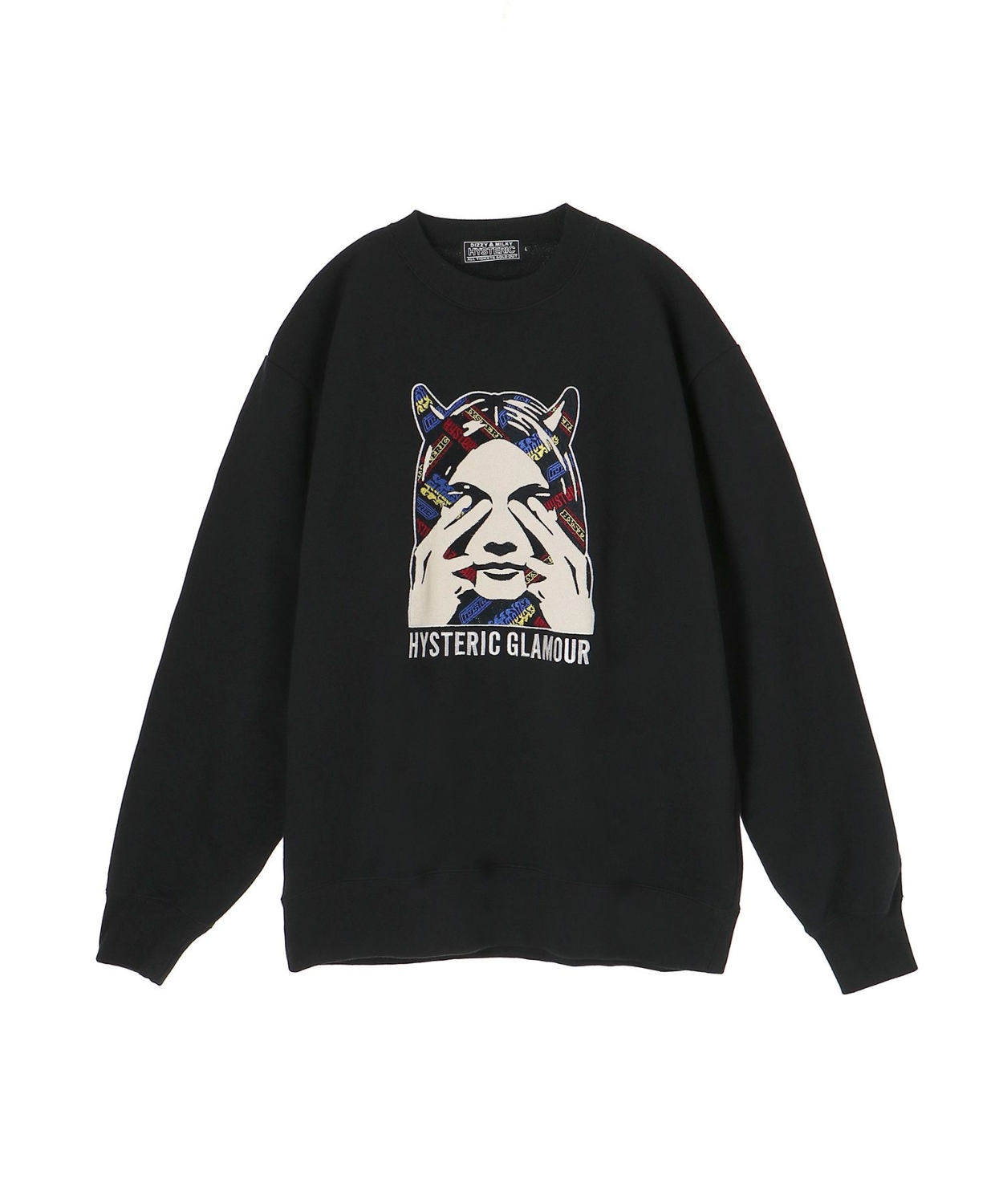 HYSTERIC GLAMOUR SEE NO EVIL 刺繍スウェットシャツ[ユニセックススタイル]