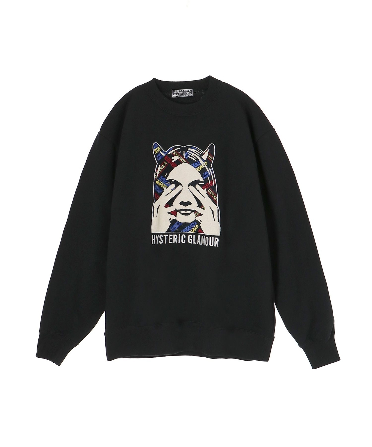 HYSTERIC GLAMOUR SEE NO EVIL 刺繍スウェットシャツ[ユニセックススタイル]