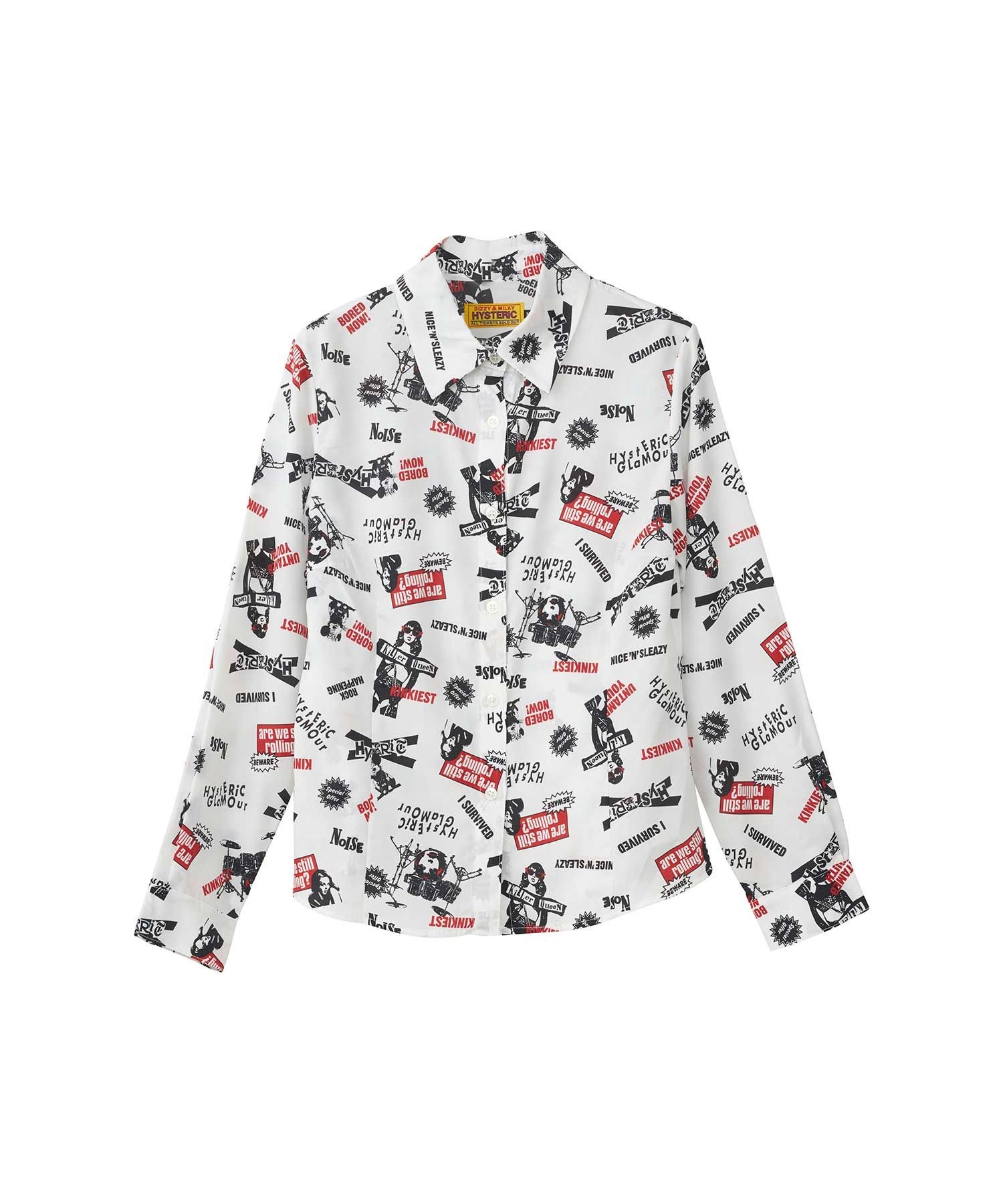 ROCK HAPPENING柄 コンパクトシャツ