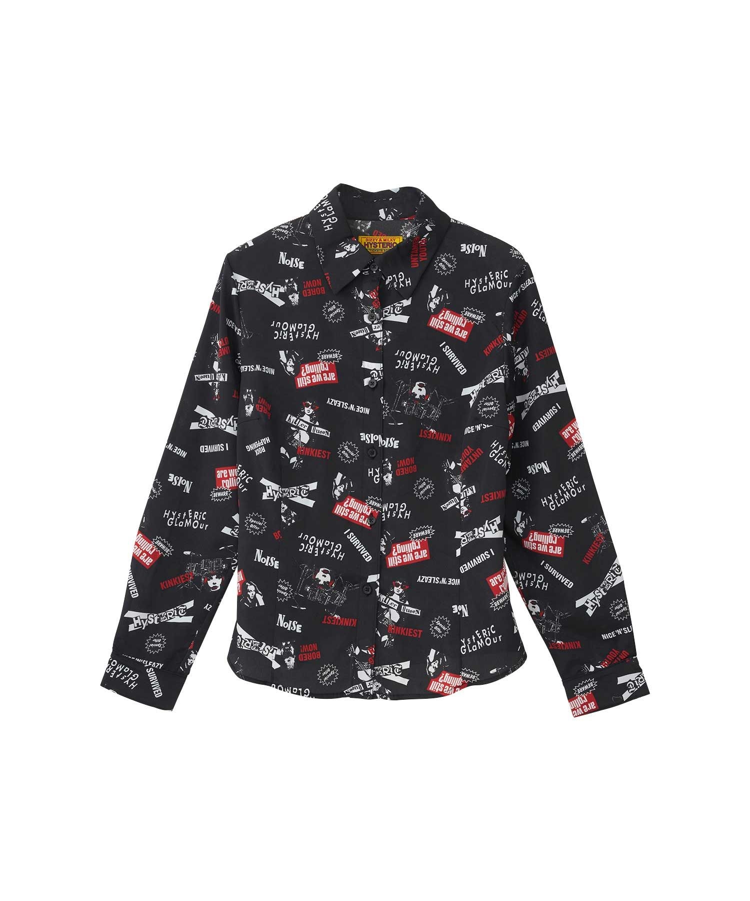 ROCK HAPPENING柄 コンパクトシャツ