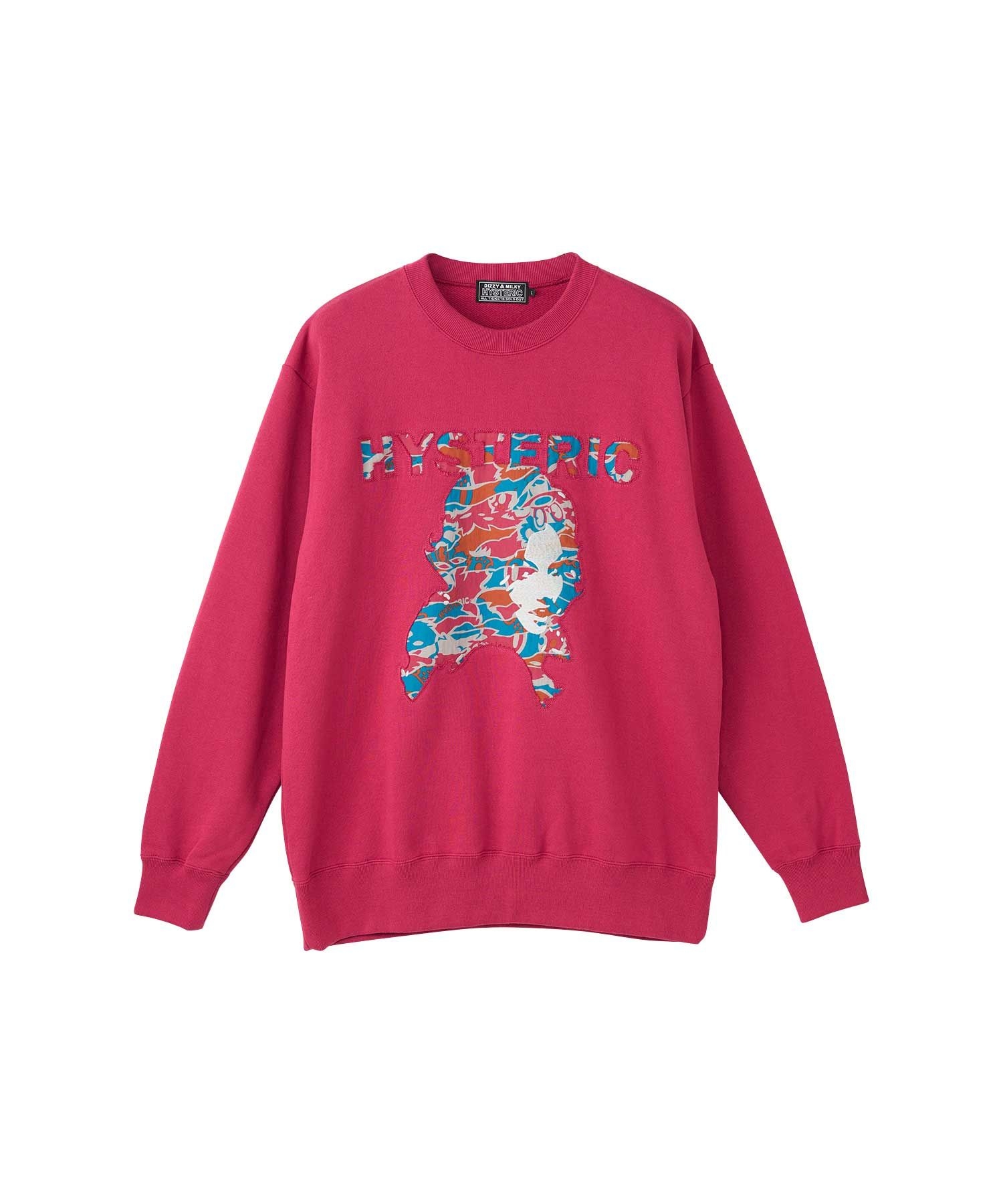 WOMAN HEADバックアップリケ スウェット