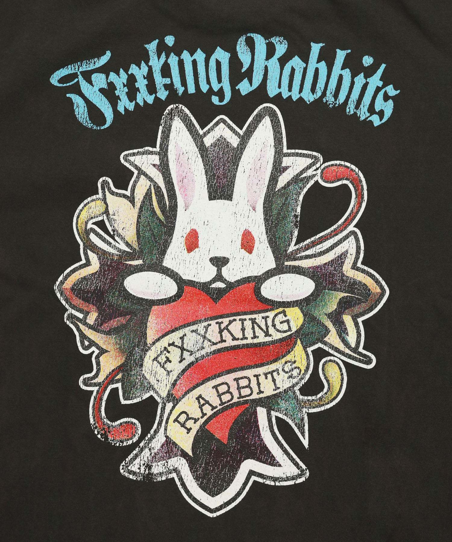 Cross Rabbits Tattoos Garment Dye T-shirt