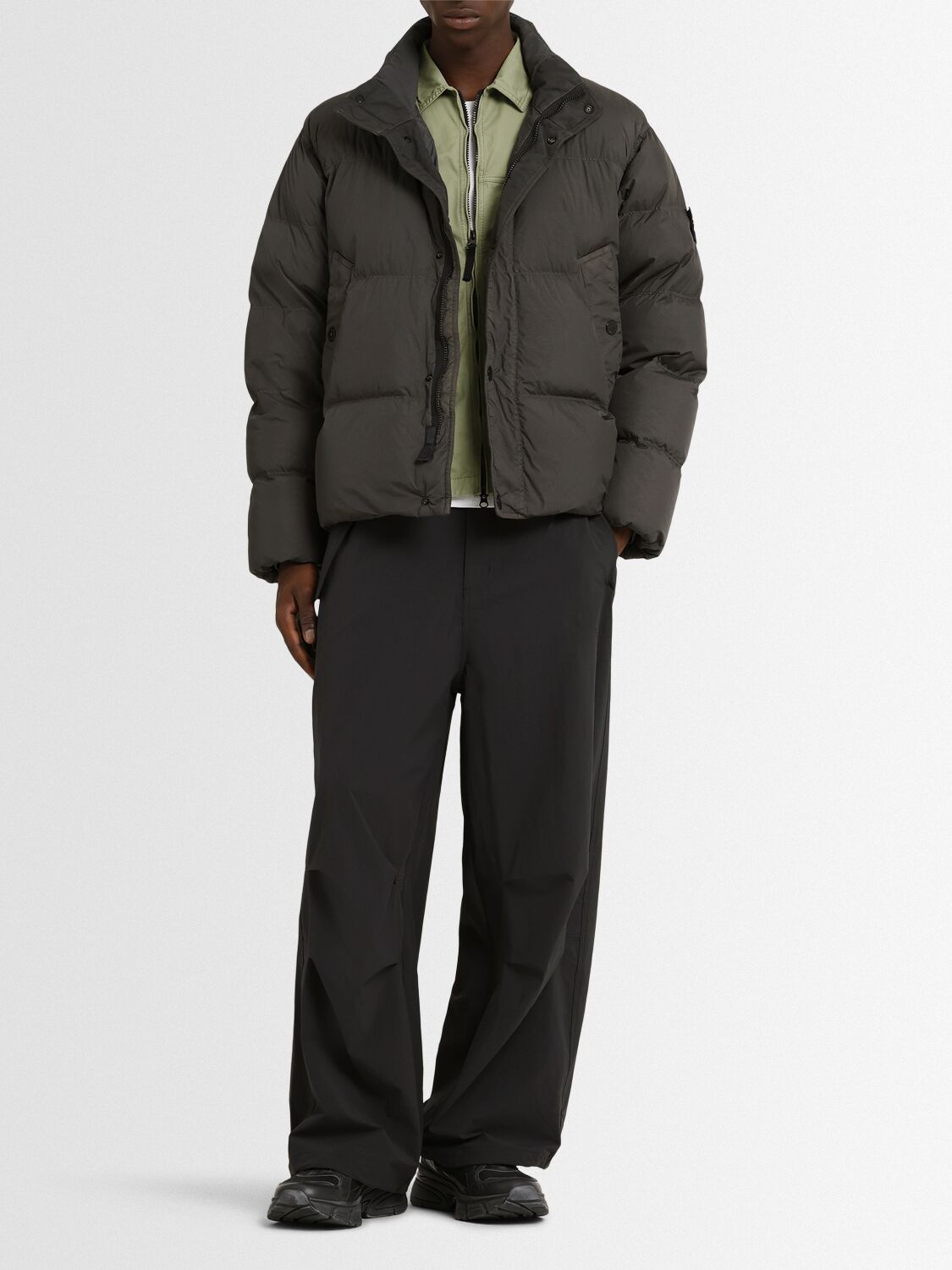 Stone Islandリードグレーナイロン ダウン ボンバー ジャケット☆国内配送☆50%オフ☆