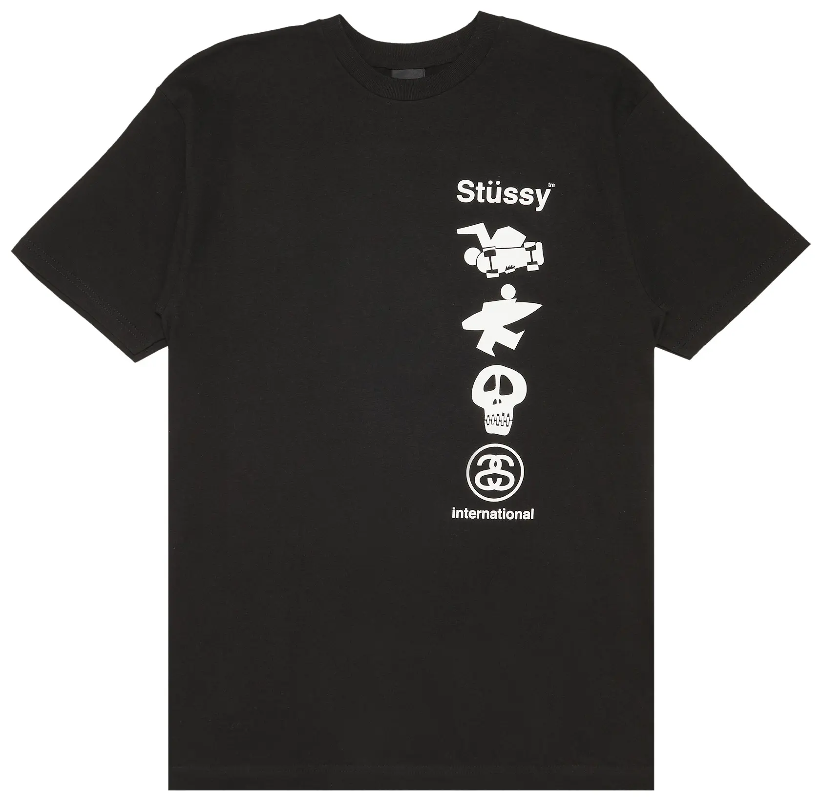 【期間限定割引価格】Stussy Skate, Surf, Skull Tee 'Black'