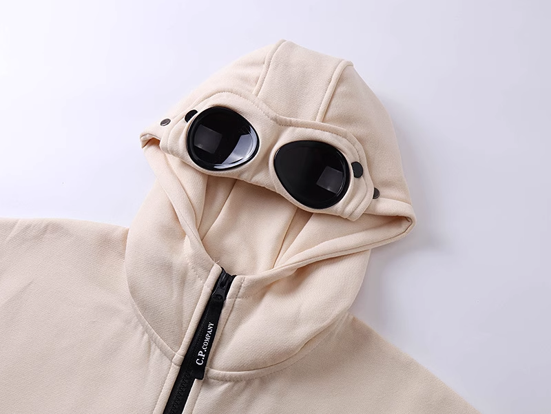 Diagonal Raised Fleece Goggle Sweatshirt カラー: Apricot