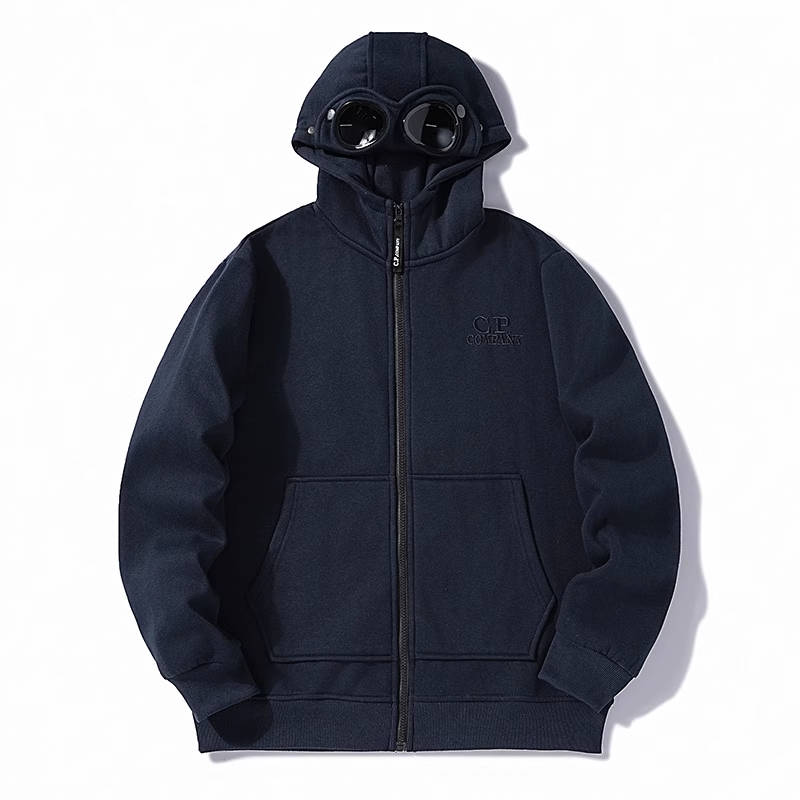 Diagonal Raised Fleece Goggle Sweatshirt カラー: Navy blue