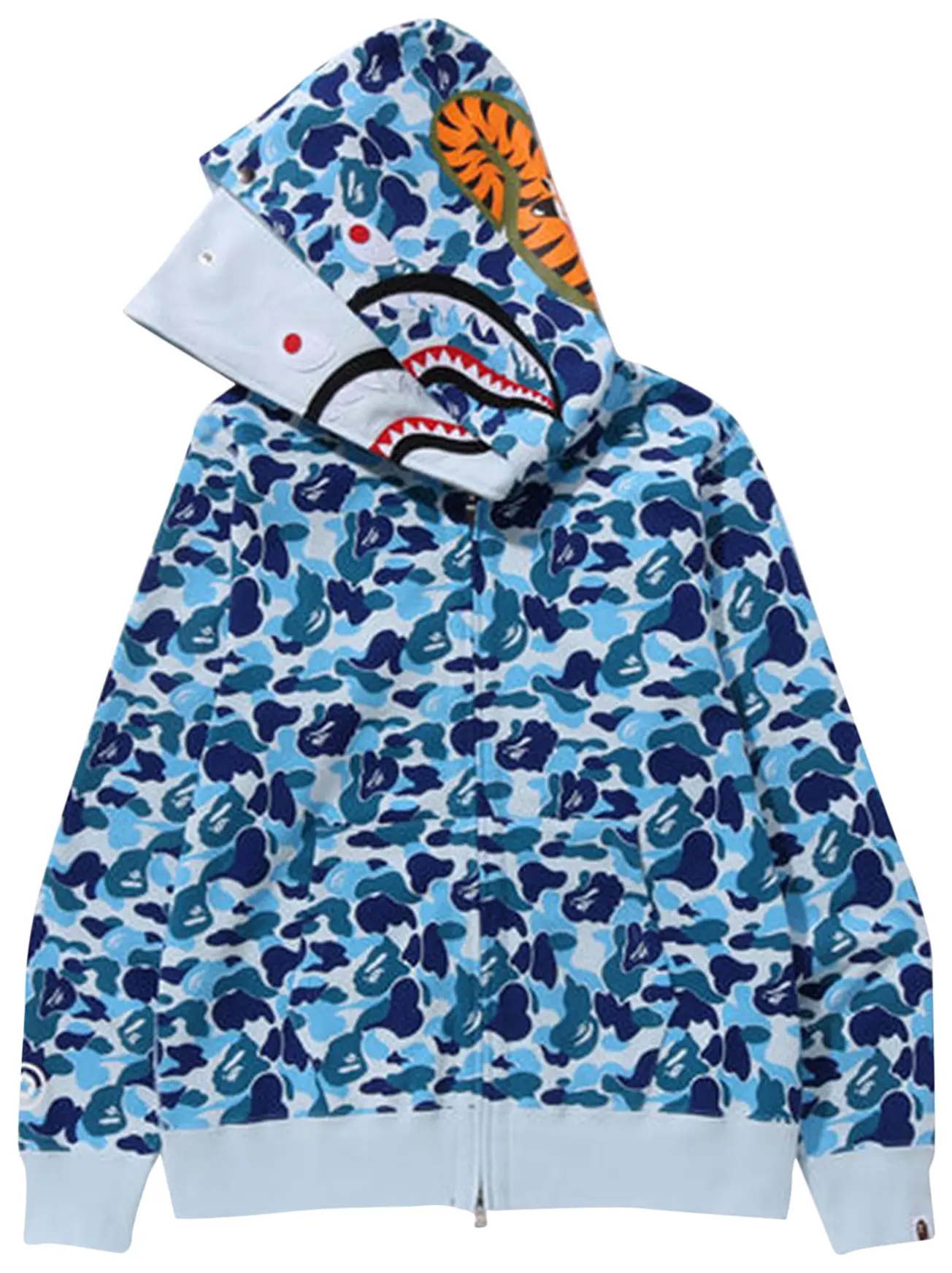 BAPE ABC Camo Double Shark Full Zip Hoodie 'Blue'