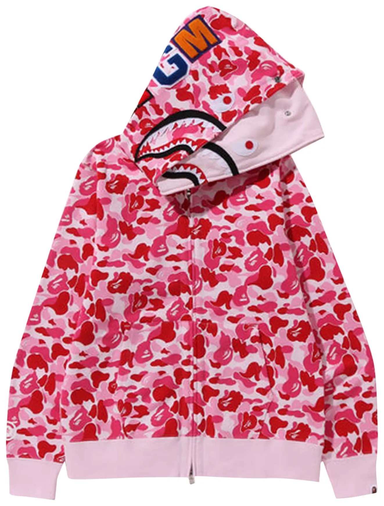 BAPE ABC Camo Double Shark Full Zip Hoodie 'Pink'