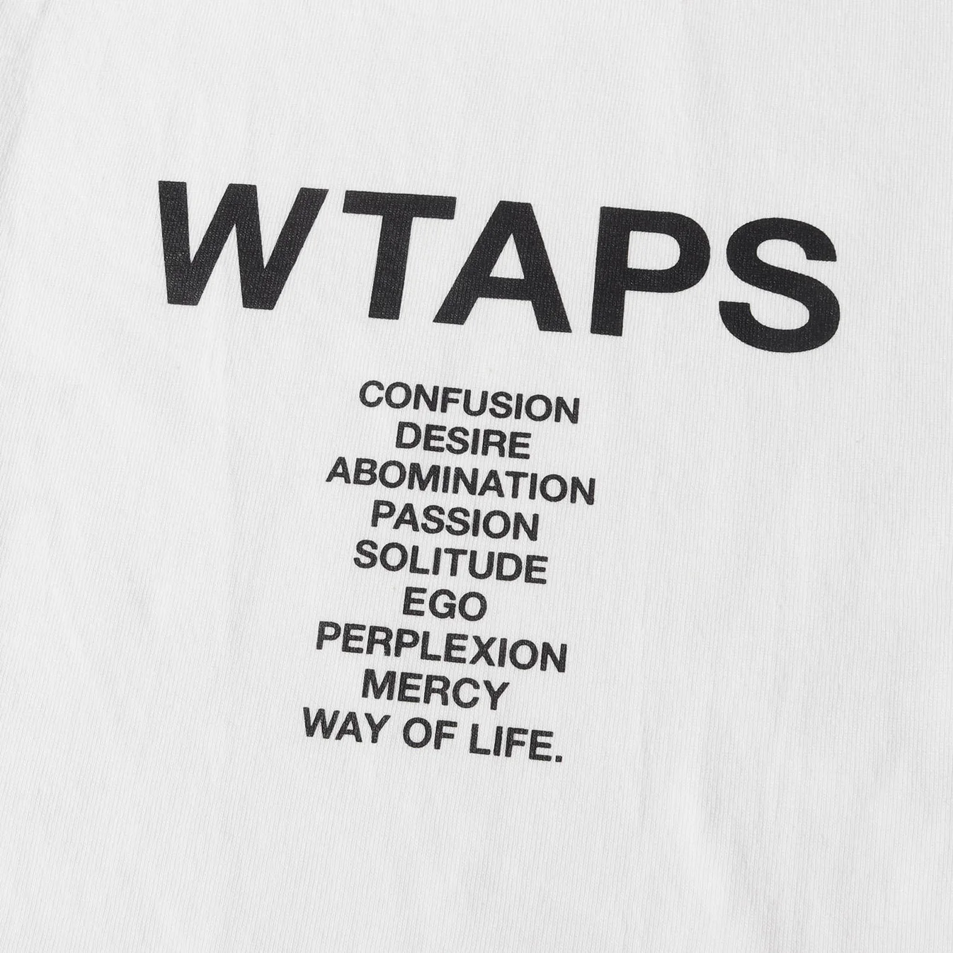 WTAPS letter printing hidden English LOGO short-sleeved OOTD casual three-color T-shirt 25SS