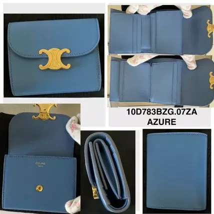 CELINE【入手困難】可愛い ★TRIOMPHE SMALL FLAP WALLET★ 全色
