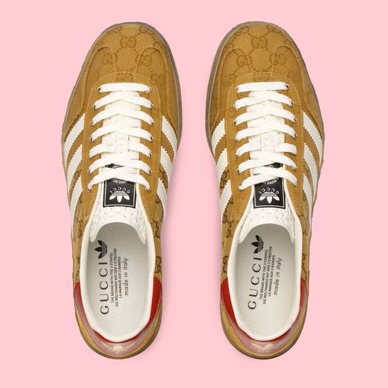【GUCCI】× ADIDASコラボ Gazelle スニーカー(茶色)商品番号: sku1718966574291