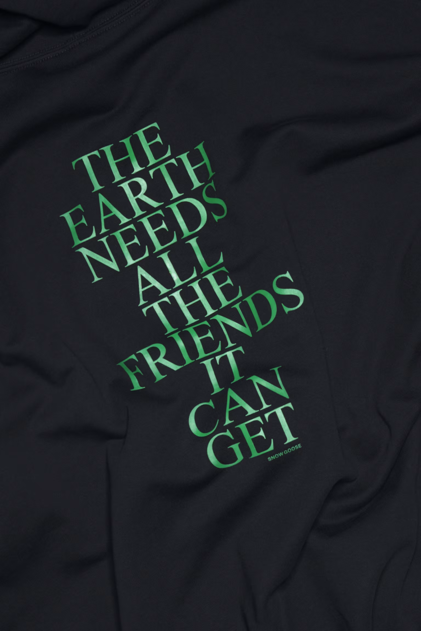 カナダグース リゲル オーバーサイズ プリント フード付きスウェットシャツ ユニセックス (ブラック)