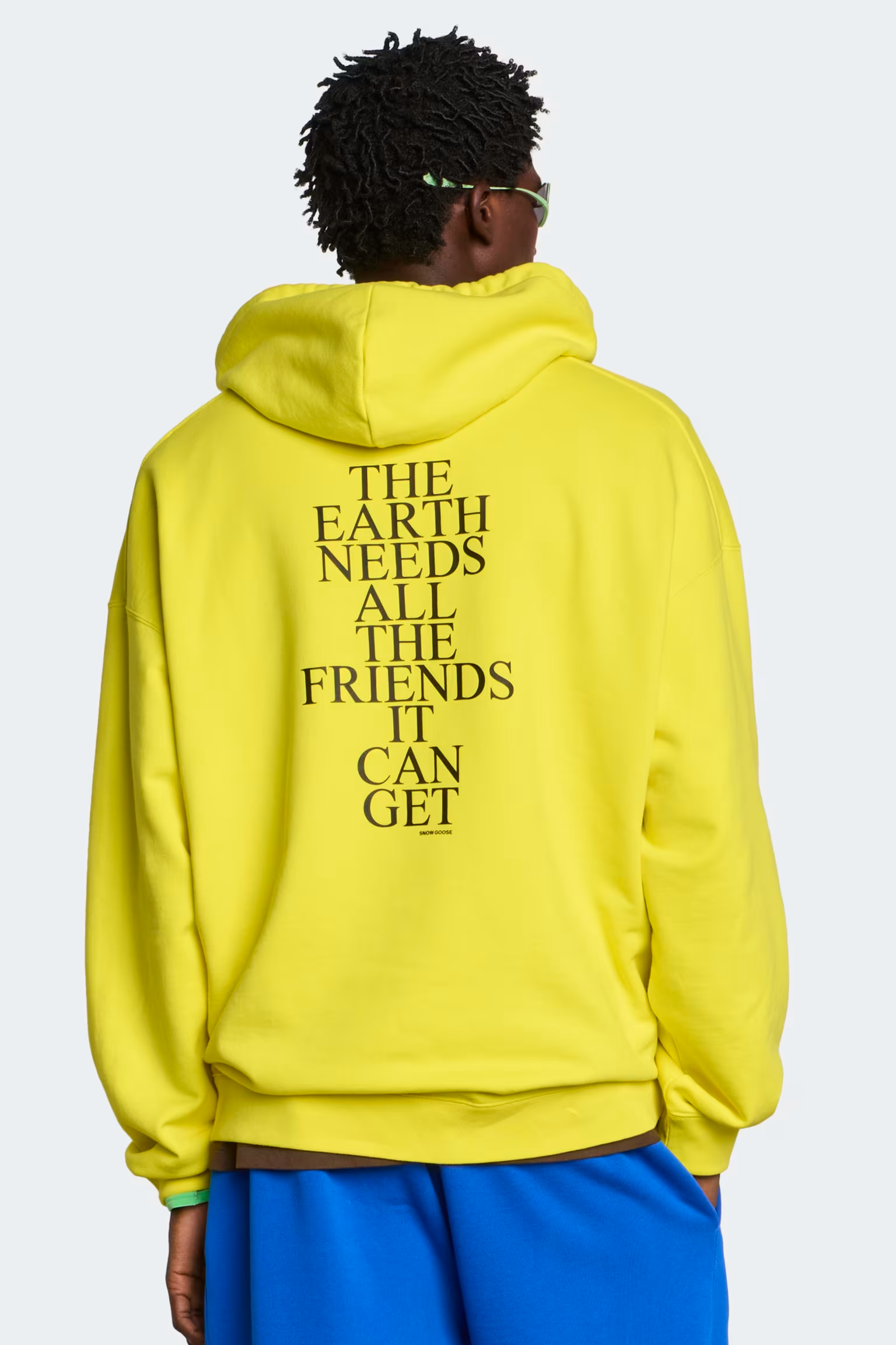 カナダグース リゲル オーバーサイズ プリント フード付きスウェットシャツ ユニセックス (サマーアース)