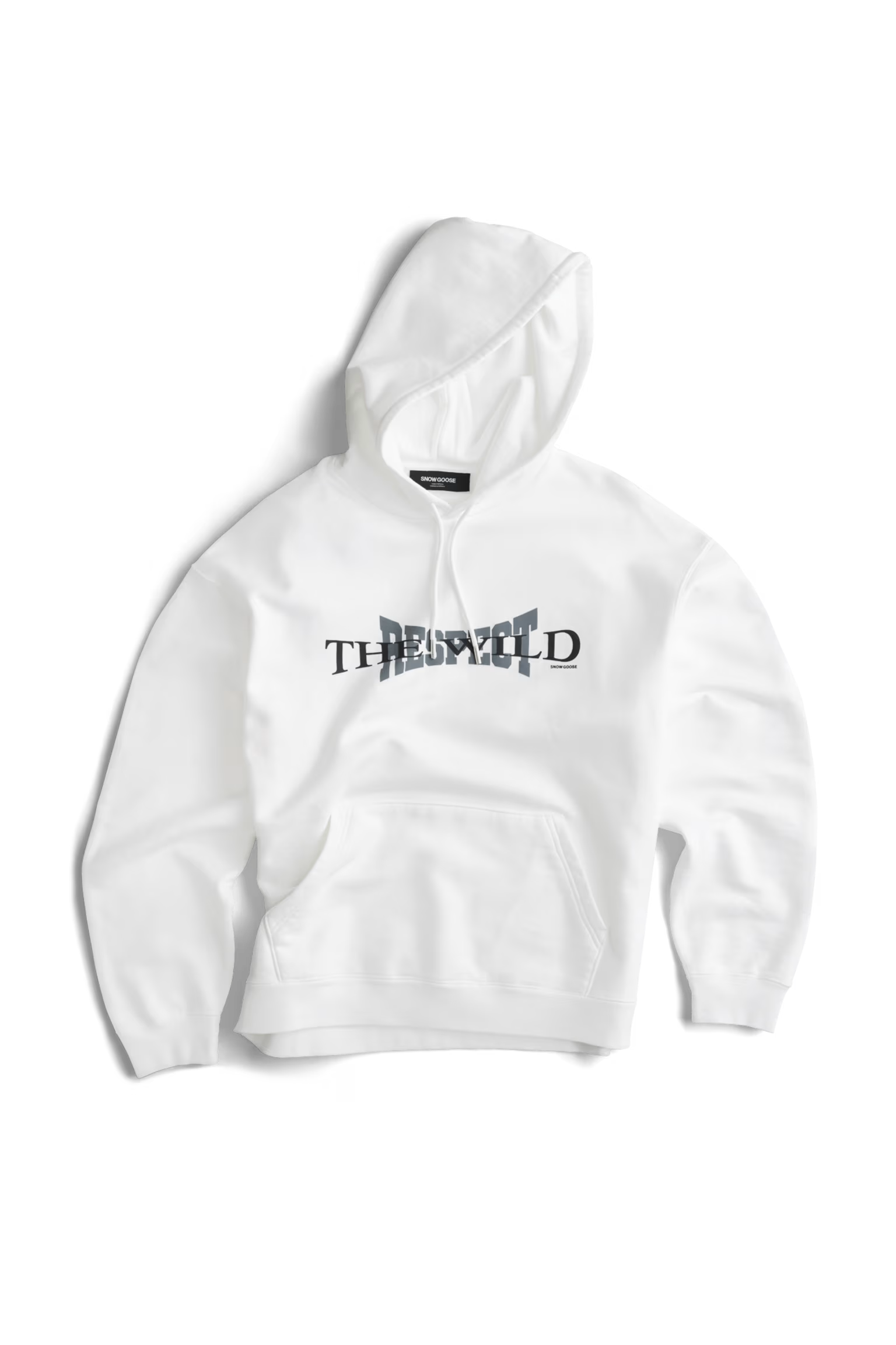 カナダグース リゲル オーバーサイズ プリント フード付きスウェットシャツ ユニセックス (ホワイト)