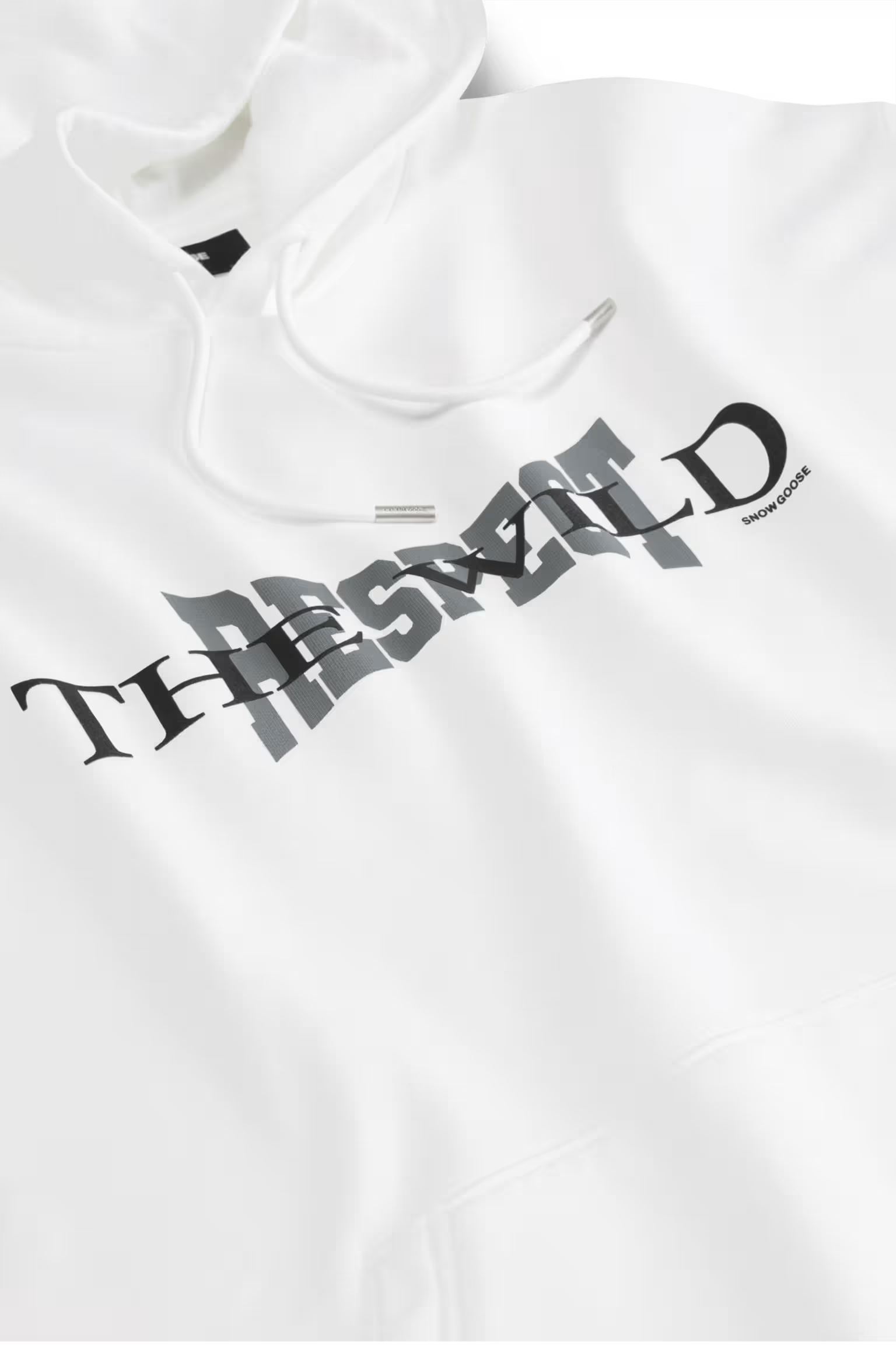 カナダグース リゲル オーバーサイズ プリント フード付きスウェットシャツ ユニセックス (ホワイト)