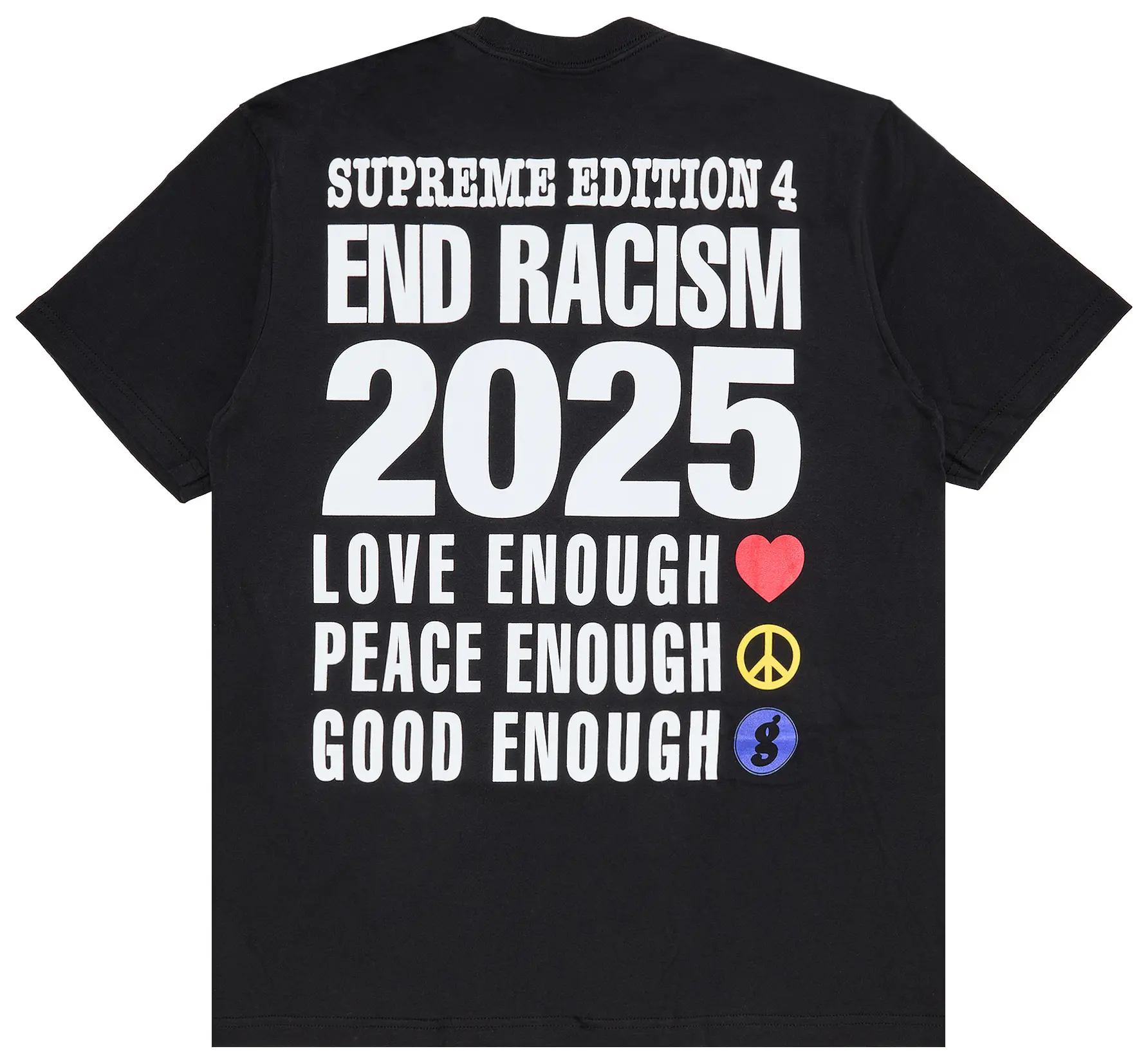 2025 Supreme x Goodenough End Racism Tee