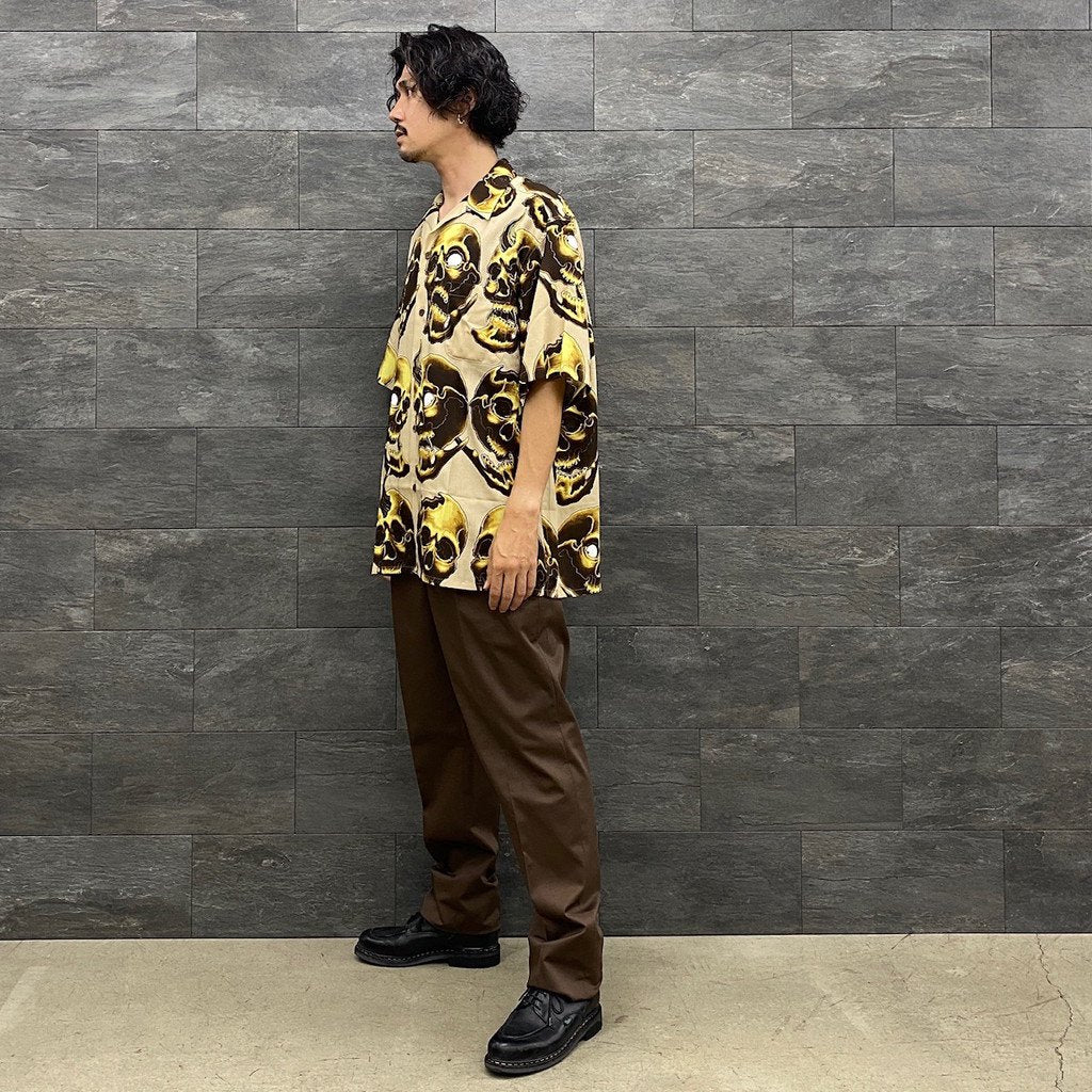 56 TATTOO STUDIO | HAWAIIAN SHIRT S/S -TYPE 2- #BEIGE [56TS-WM-HI12]