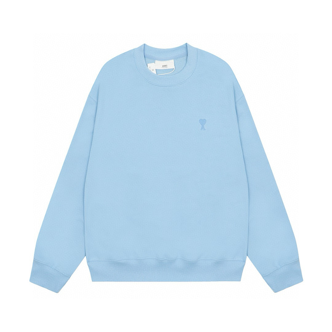 AMI PARIS ハート ロゴ コットン 刺繍 長袖 Tシャツ★人気★