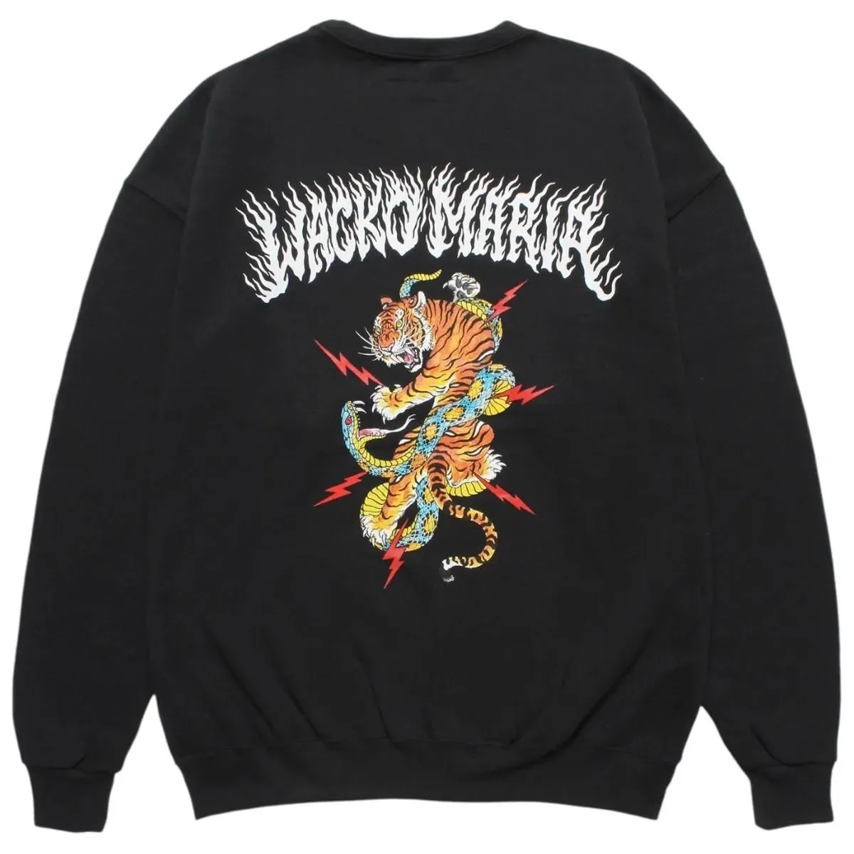 TIM LEHI / CREW NECK SWEAT SHIRT(TYPE-1)(BLACK)