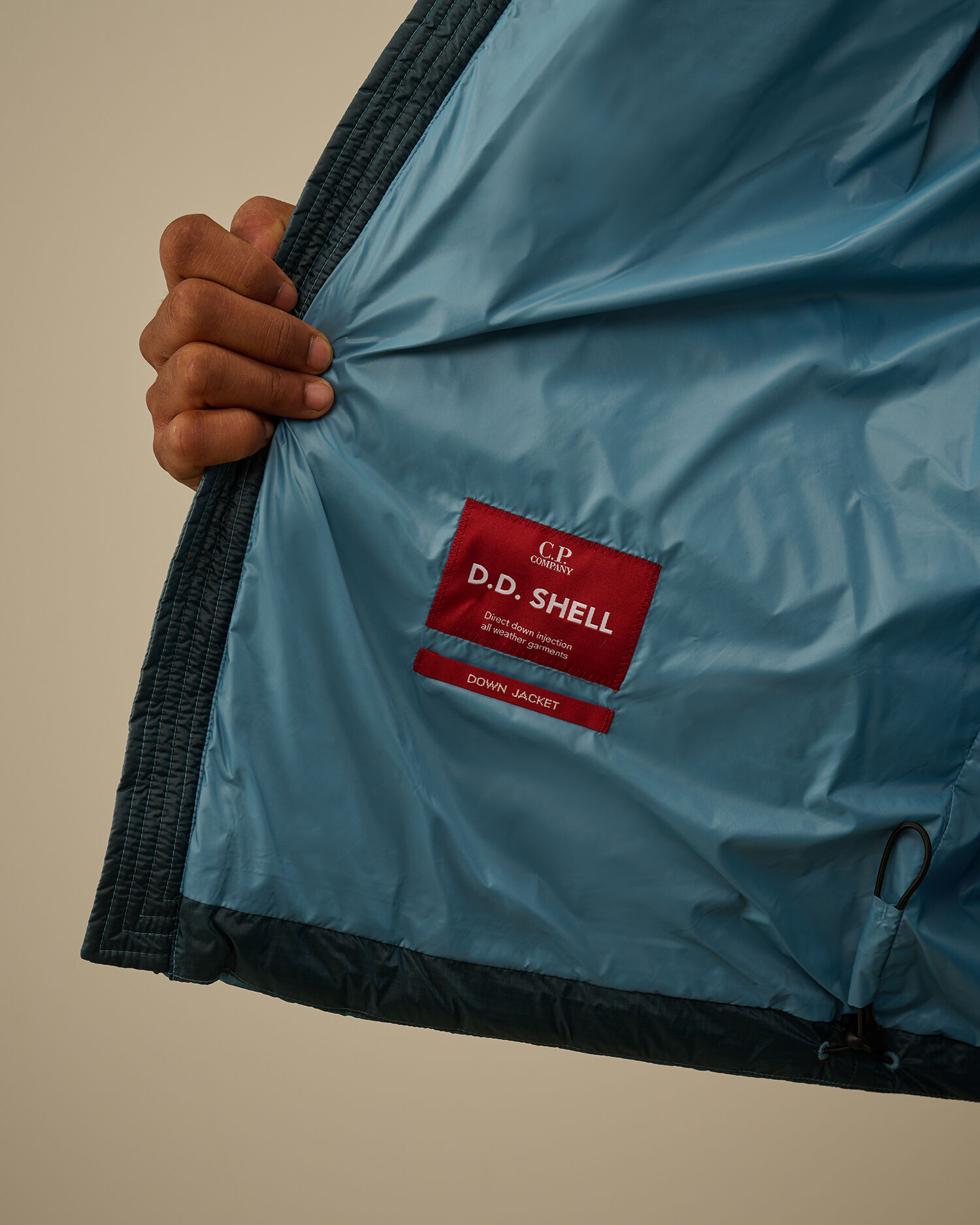 D.D. Shell Goggle Down Jacket カラー: AEGEAN BLUE