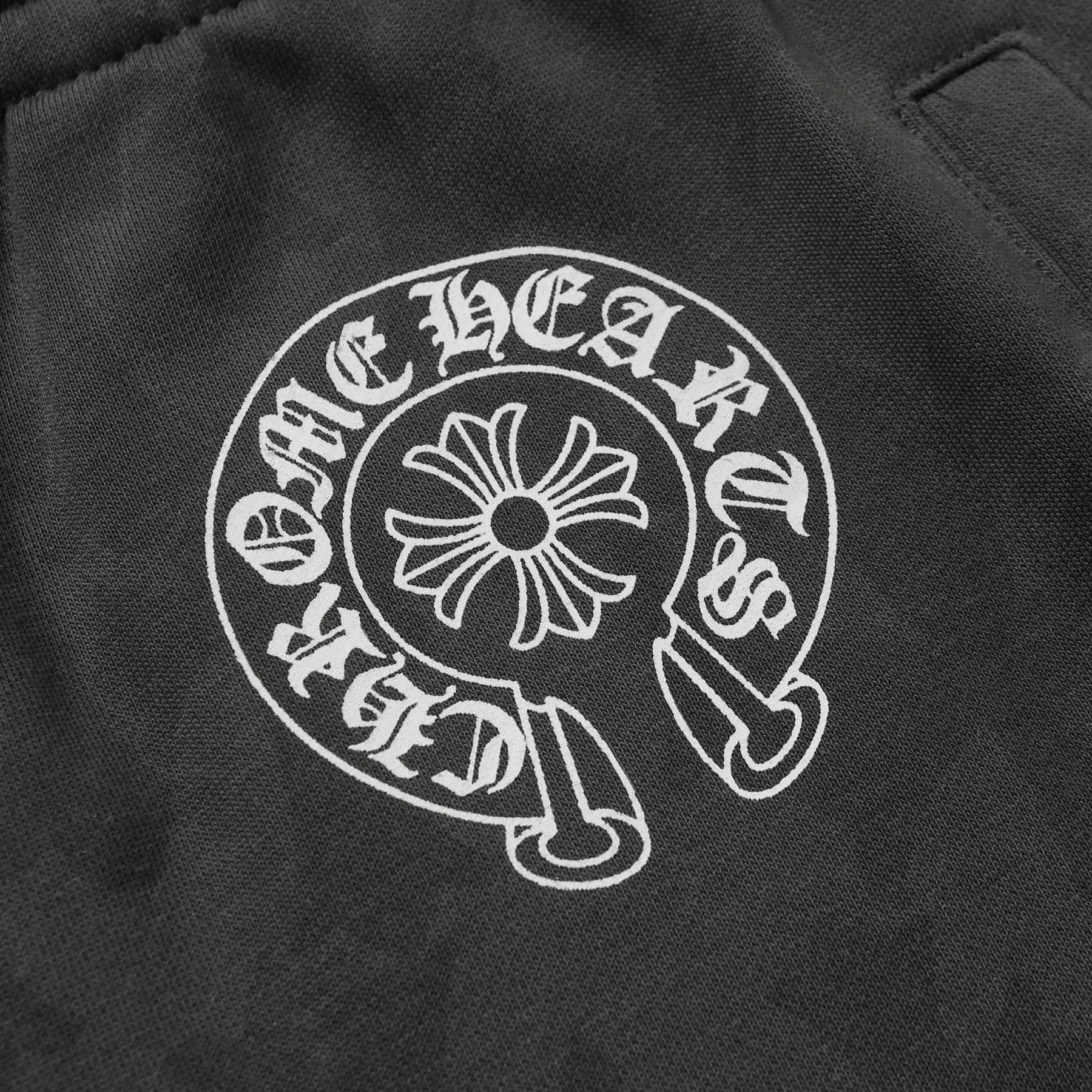 Chrome Hearts Black Tonal Monogram Horseshoe Logo Shorts