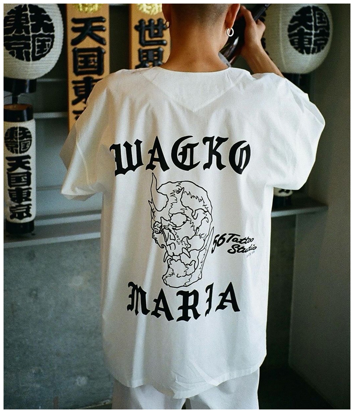 56 TATTOO STUDIO / DABO SHORTS【WHITE】