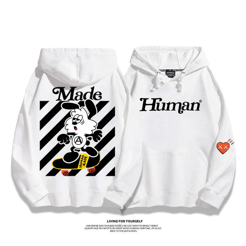 『スケートボード』アメリカントレンド『白黒ウサギ』カジュアルトレーナー