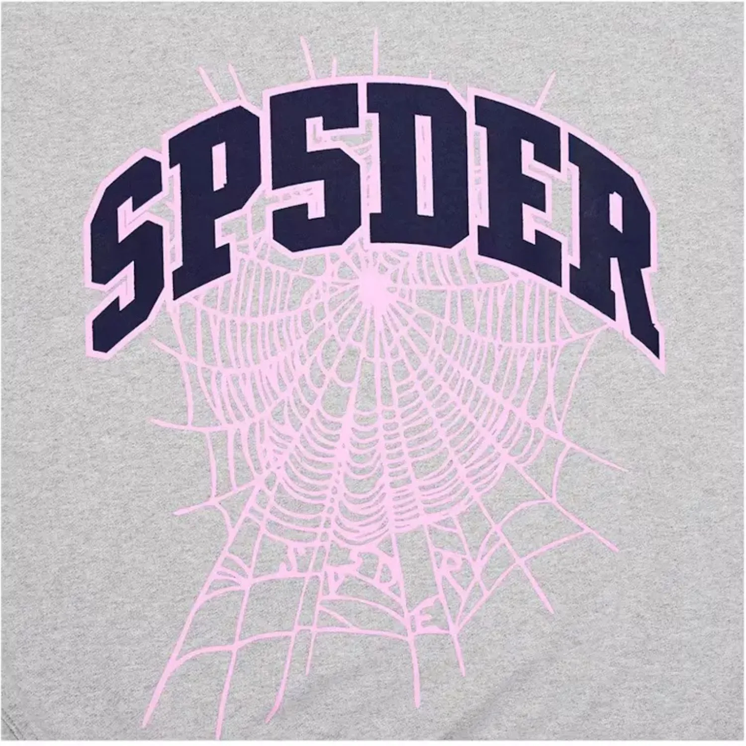 Sp5der Varsity Web Crewneck Heather Grey Hoodie