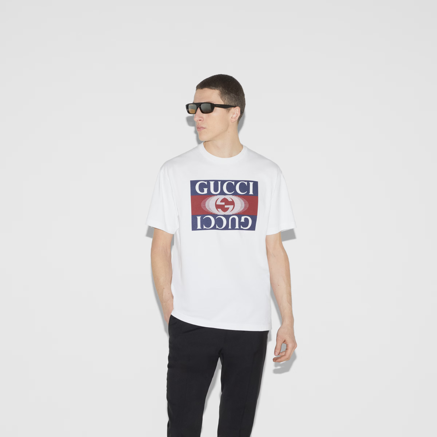 GUCCI プリント コットンジャージー Tシャツ